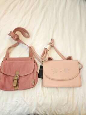 Bundle of 2 Girls's Purses Afkomst Pink Kitty Purse and Fossil, NWT